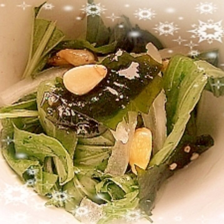 アンチョビペーストで ワカメと水菜サラダ レシピ 作り方 By ぴーちゃん3279 楽天レシピ アンチョビペーストで ワカメと水菜サラダ レシピ 作り方 By ぴーちゃん3279 楽天レシピ